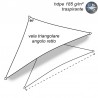 Vela triangolare con angolo di 90° in HDPE terracotta