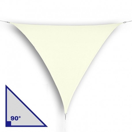 Vela triangolare con angolo di 90° in HDPE crema