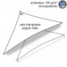 Vela triangolare con angolo di 90° in poliestere antracite
