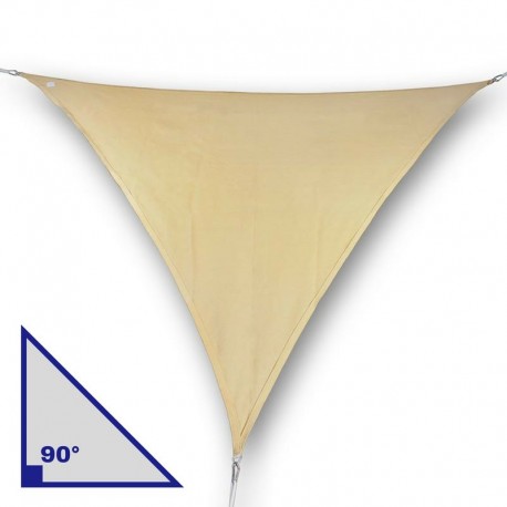 Vela triangolare con angolo di 90° in poliestere beige