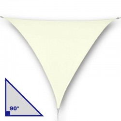 Vela triangolare con angolo di 90° in poliestere crema