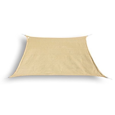 Tenda a vela trapezoidale da giardino in HDPE beige