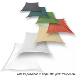 Tenda a vela trapezoidale da giardino in HDPE beige