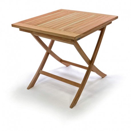 Tavolo in legno di teak da giardino quadrato pieghevole