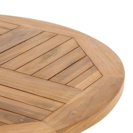 Tavolo in legno di teak da giardino rotondo pieghevole