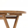 Tavolo in legno di teak da giardino rotondo pieghevole