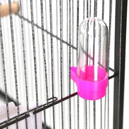 Voliera in metallo grande con accessori, mangiatoie e beverino per uccelli e pappagalli