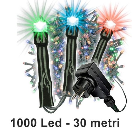 Catena 1000 minilucciole Led multicolor da 30 metri