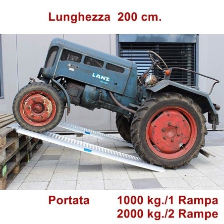 Rampa di carico professionale 200 cm. 10 quintali