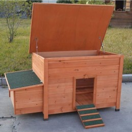 Casetta pollaio per galline da giardino in legno