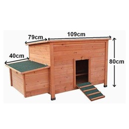 Casetta pollaio per galline da giardino in legno