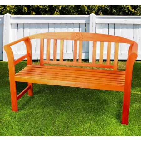 Panchina da giardino in legno a 2 posti vintage