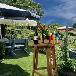Tavolo alto da bar, birreria, catering o giardino in legno