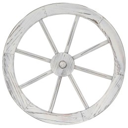 Ruota da carro decorativa in legno shabby chic da 45 cm.