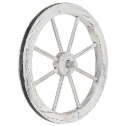 Ruota da carro decorativa in legno shabby chic da 45 cm.