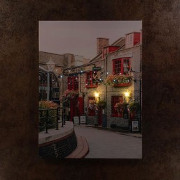 Quadro luminoso led "Città a Natale"