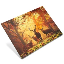 Quadro luminoso soggetto autunnale "Cervi nel bosco"