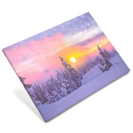 Quadro luminoso led di Natale "Paesaggio innevato"