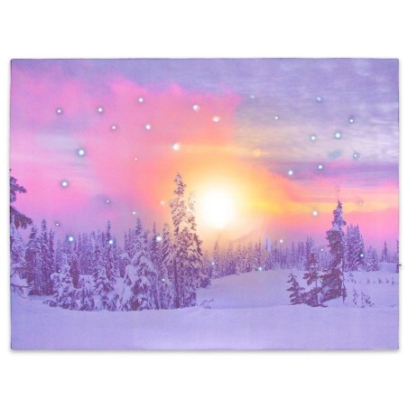 Quadro luminoso Natalizio "Paesaggio innevato"