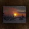 Quadro luminoso Natalizio "Paesaggio invernale innevato"