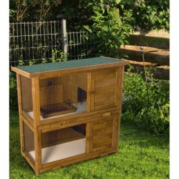 Conigliera in legno per conigli nani da giardino