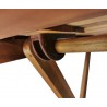 Set tavolo e 2 sedie in legno pieghevoli da esterno