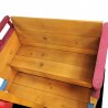 Sabbiera in legno per bambini a forma di barca con tetto