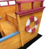 Sabbiera a barca in legno per bambini da giardino