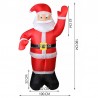 Babbo Natale luminoso gonfiabile da esterno 180 cm.