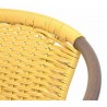 Sedie bistrot per arredamento esterno bar in polyrattan giallo