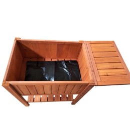 Mobiletto in legno per orto rialzato e giardinaggio