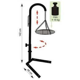 Barbecue in pietra con gabbione, griglia e braciere