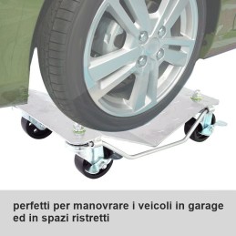 Carrelli per movimentazione auto in garage e officina