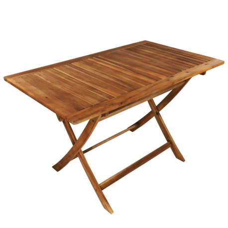 Tavolo rettangolare pieghevole da esterno in legno