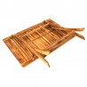 Tavolo rettangolare pieghevole da giardino in legno