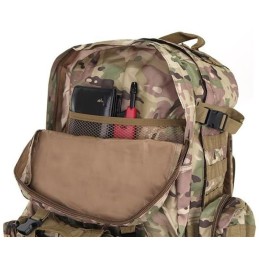 Zaino tattico militare 50 litri mimetico con sistema molle