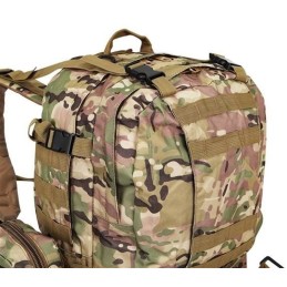 Zaino tattico militare 50 litri mimetico con sistema molle