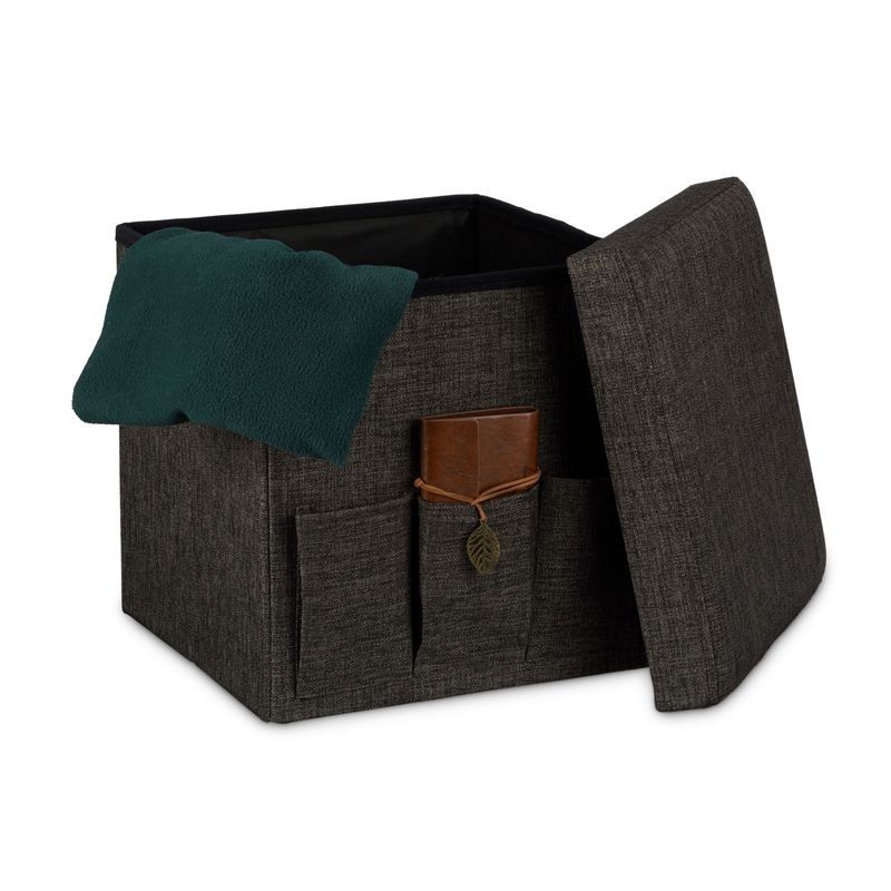 Pouf Contenitore Portaoggetti Cuscini Coperte In Tessuto Coffree Trapuntato 87752578
