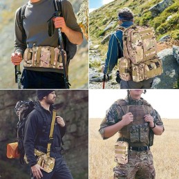 Zaino tattico militare 50 litri mimetico con sistema molle