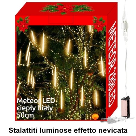 Meteore luminose natalizie con 288 luci led effetto nevicata