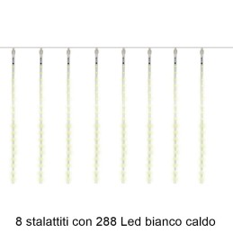 Meteore luminose natalizie con 288 luci led effetto nevicata