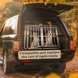 Trasportino per 2 cani di taglia media per auto