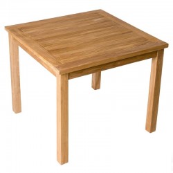 Tavolo quadrato da esterno in legno di teak 90x90