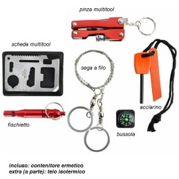 Kit sopravvivenza per trekking e montagna EDC base small