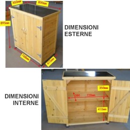 Dimensioni armadietto da esterno in legno