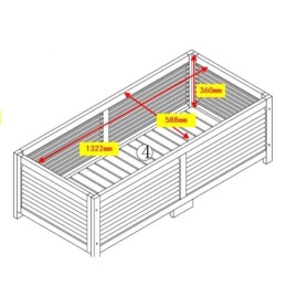 Dimensioni baule cassapanca da esterno in legno