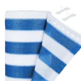 	Telo privacy per ringhiera a righe bianco e blu