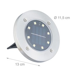 Faretti da esterno solari con 8 led segnapasso per giardino