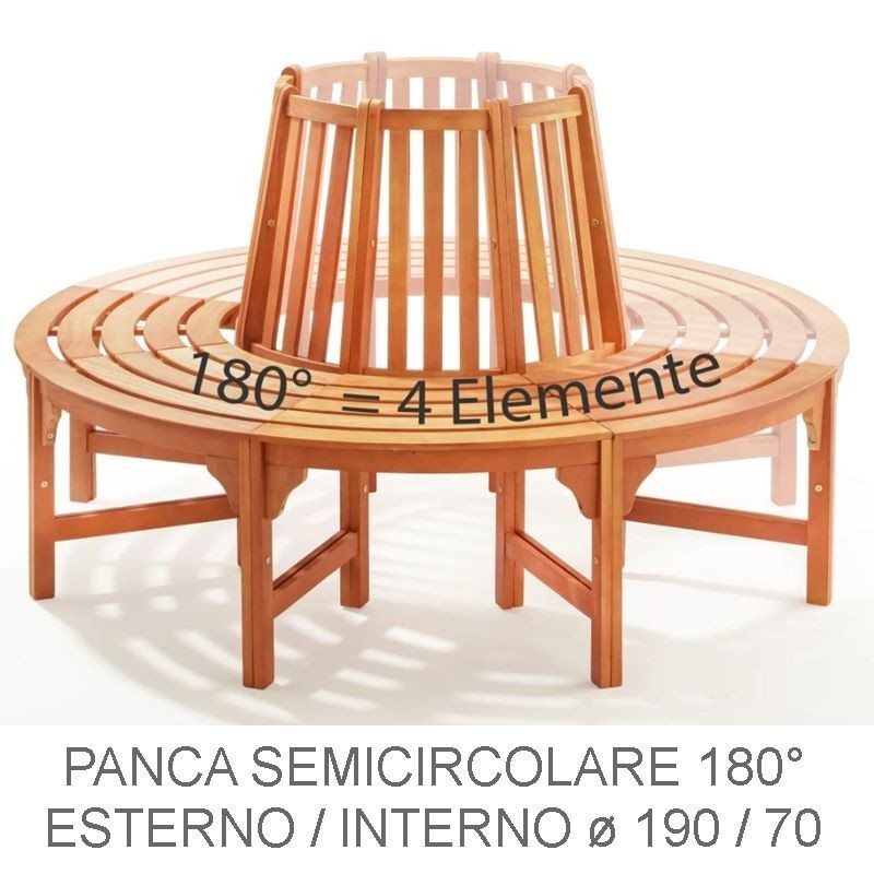 Panca Rotonda Da Giardino In Metallo, Diametro 140 Cm, Altezza 84 Cm, Seduta In Legno, Colore Marrone Effetto Ruggine, Panchina Circolare Per Esterni - 4