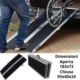 Rampa per disabili pieghevole portatile in alluminio